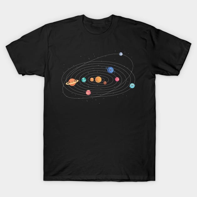 Solar System Cute Space Enthusiasts Kids Gift design T-Shirt by theodoros20